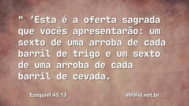 Ezequiel 45:13