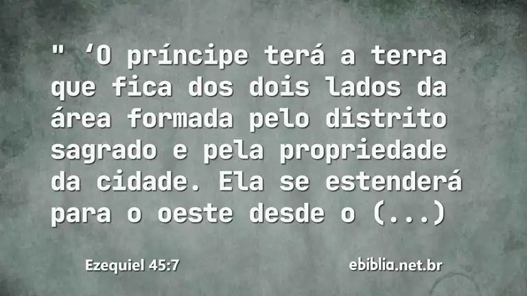 Ezequiel 45:7