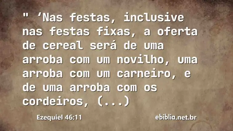 Ezequiel 46:11