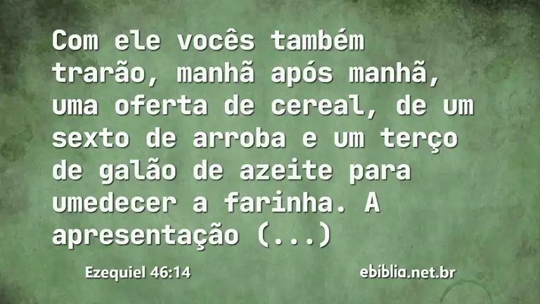 Ezequiel 46:14