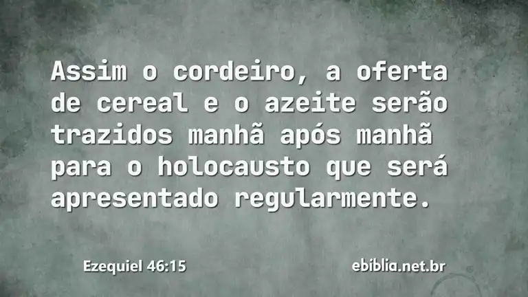 Ezequiel 46:15