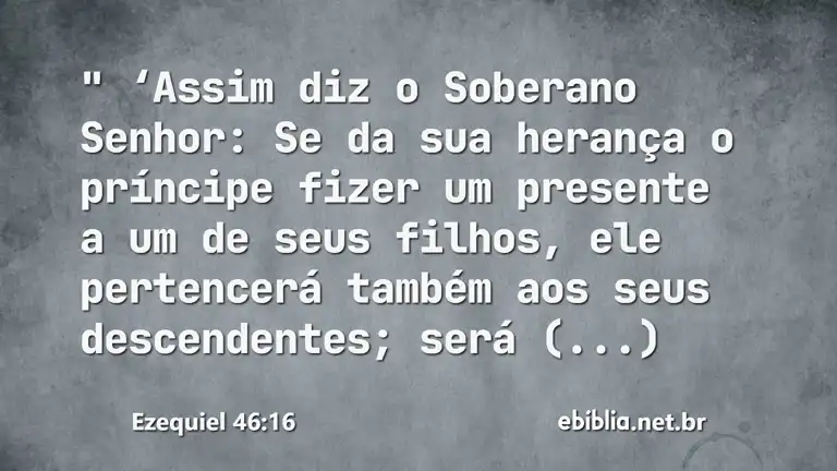 Ezequiel 46:16