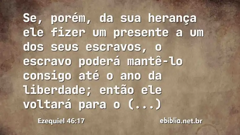 Ezequiel 46:17