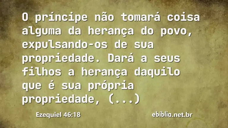 Ezequiel 46:18