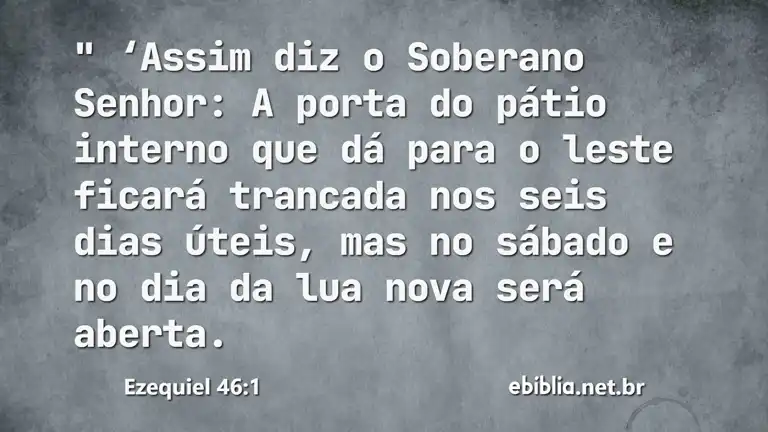 Ezequiel 46:1