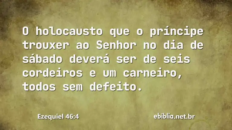 Ezequiel 46:4