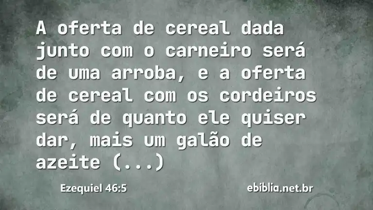 Ezequiel 46:5