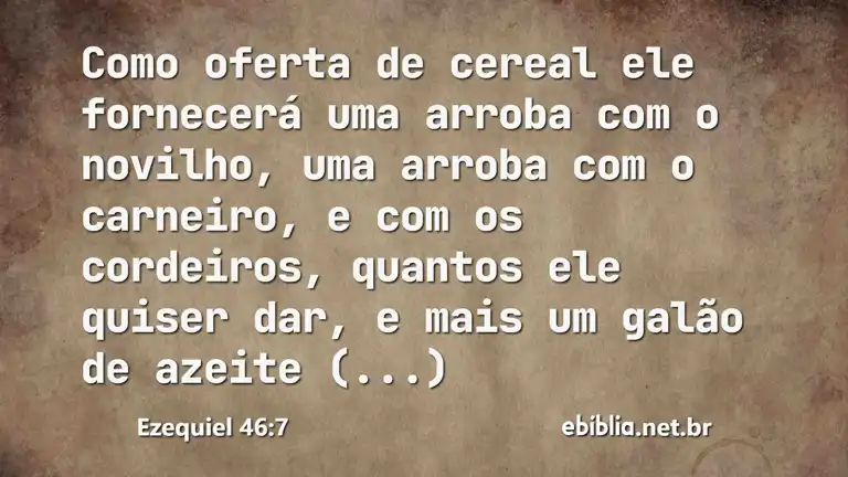 Ezequiel 46:7