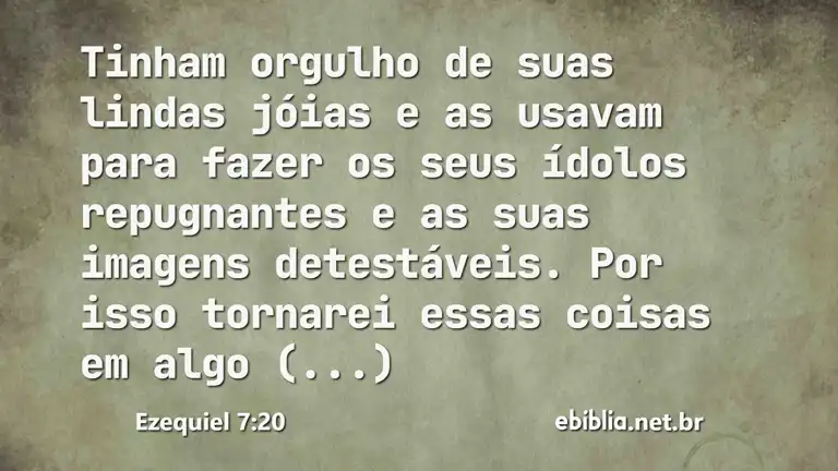 Ezequiel 7:20