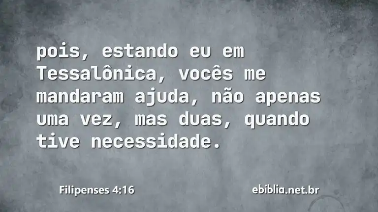 Filipenses 4:16