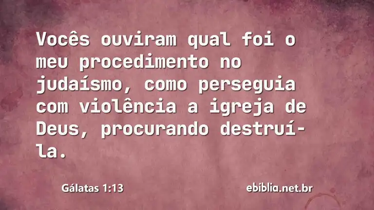 Gálatas 1:13