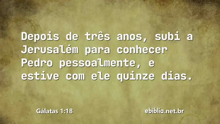 Gálatas 1:18