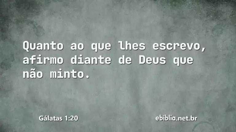 Gálatas 1:20