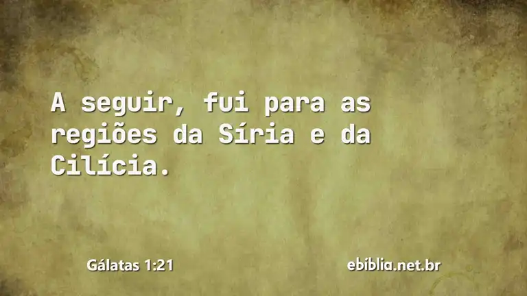 Gálatas 1:21