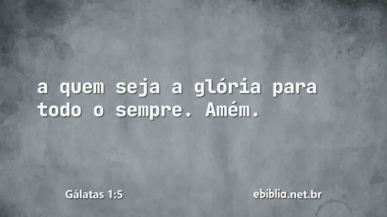 Gálatas 1:5