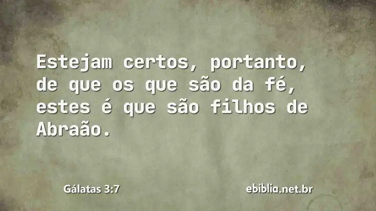 Gálatas 3:7