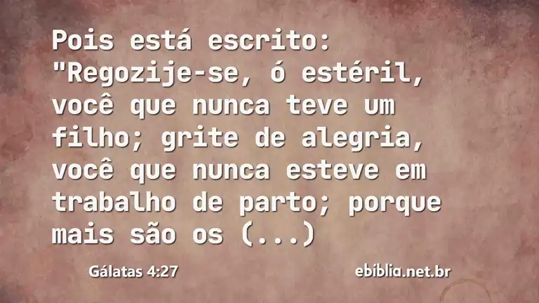 Gálatas 4:27