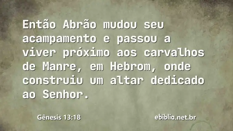 Gênesis 13:18