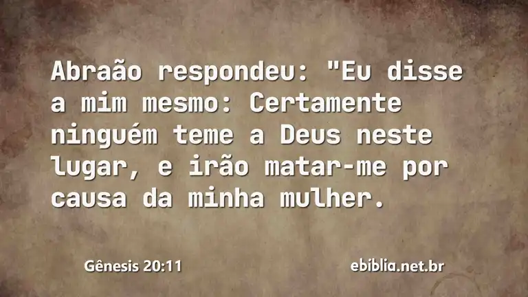 Gênesis 20:11