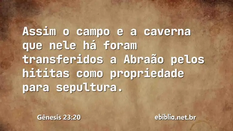 Gênesis 23:20