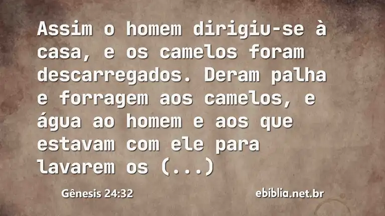 Gênesis 24:32