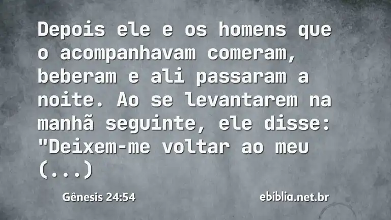 Gênesis 24:54