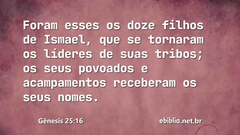 Gênesis 25:16