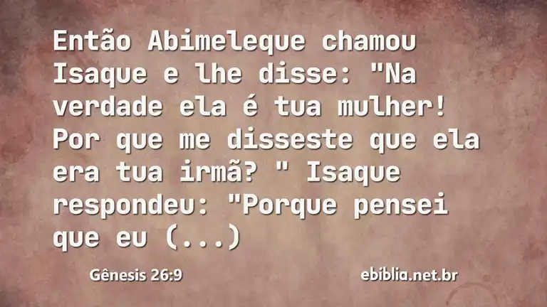 Gênesis 26:9