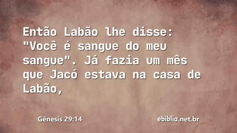 Gênesis 29:14