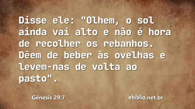 Gênesis 29:7