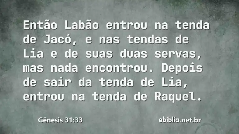 Gênesis 31:33