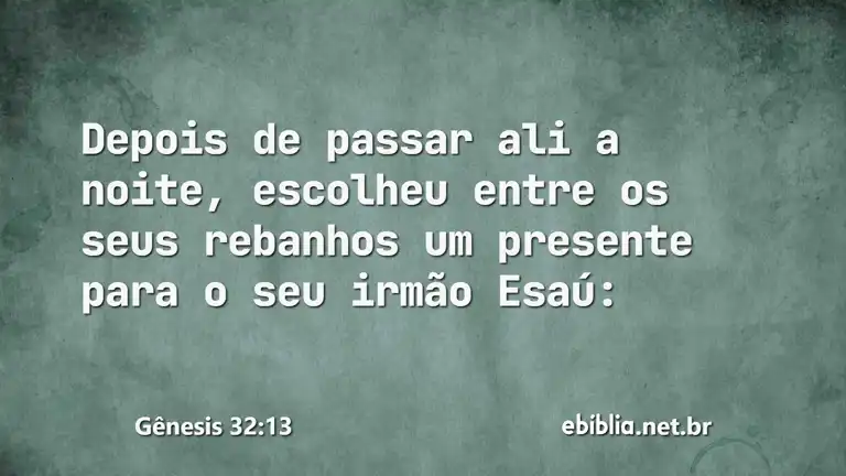 Gênesis 32:13