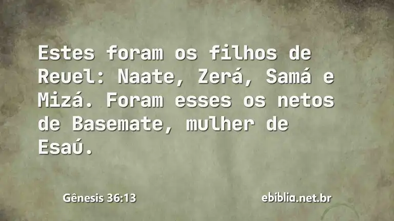 Gênesis 36:13