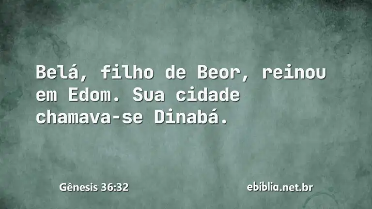 Gênesis 36:32