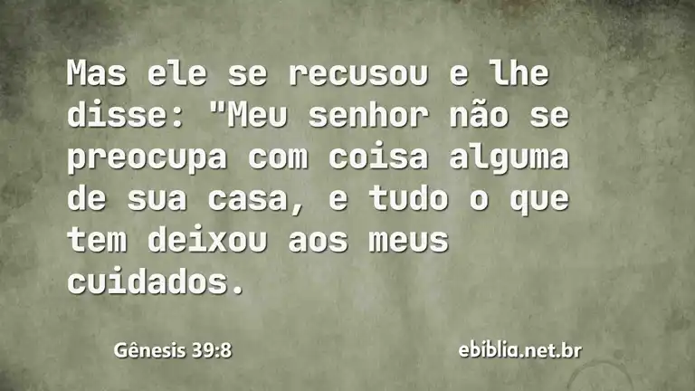 Gênesis 39:8