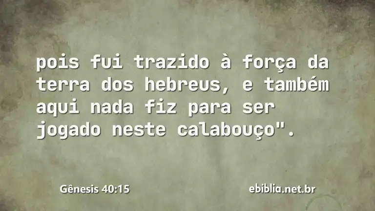 Gênesis 40:15