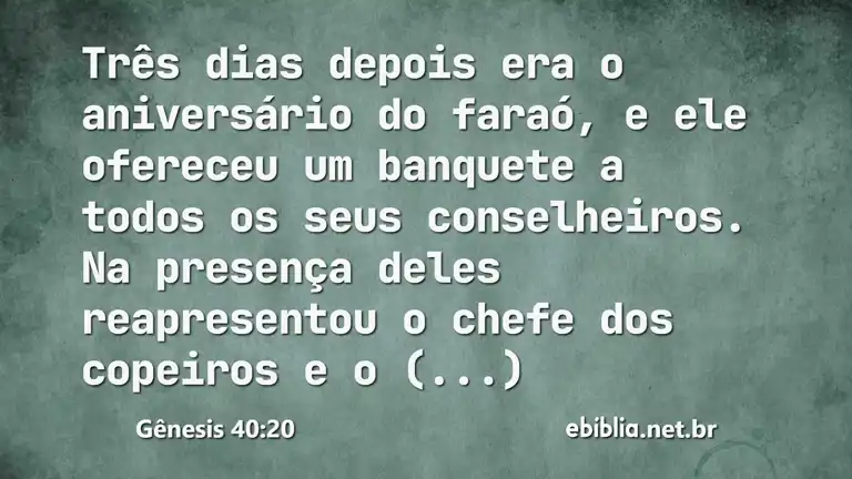 Gênesis 40:20