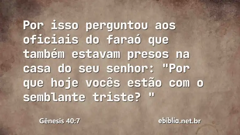 Gênesis 40:7