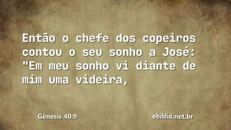 Gênesis 40:9