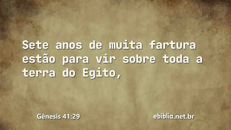 Gênesis 41:29