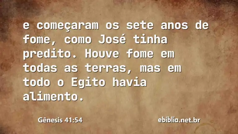 Gênesis 41:54