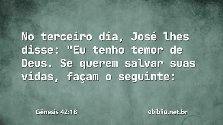 Gênesis 42:18