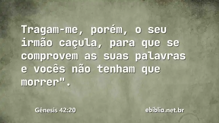 Gênesis 42:20