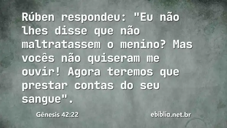 Gênesis 42:22