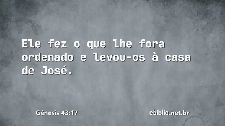 Gênesis 43:17