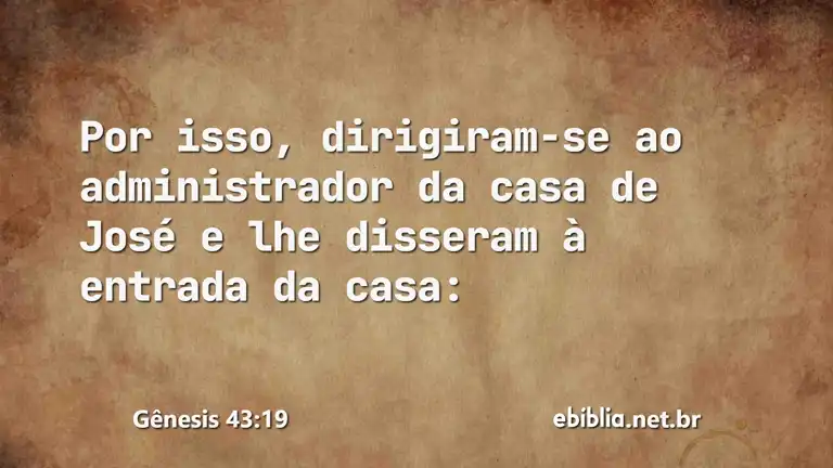 Gênesis 43:19