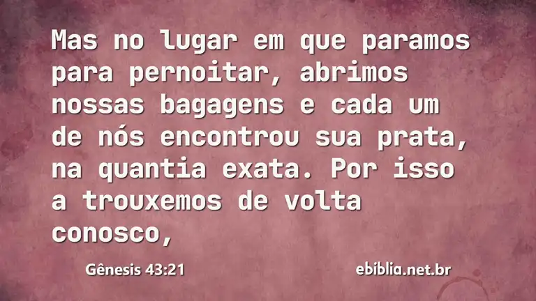 Gênesis 43:21