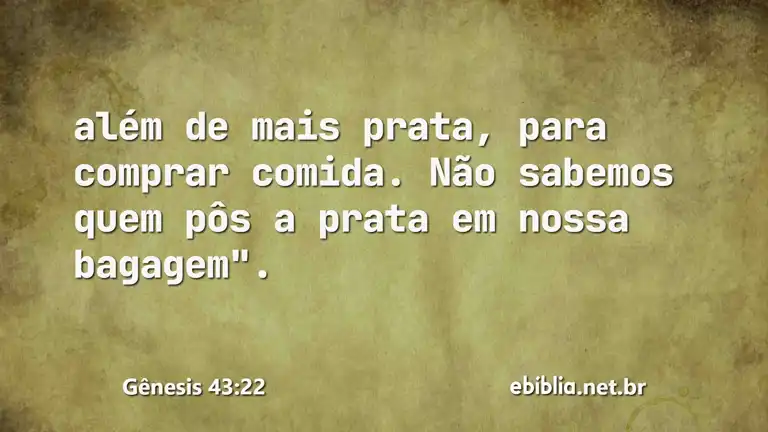 Gênesis 43:22