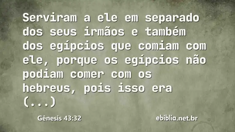 Gênesis 43:32