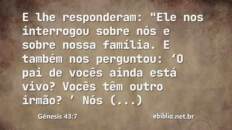 Gênesis 43:7